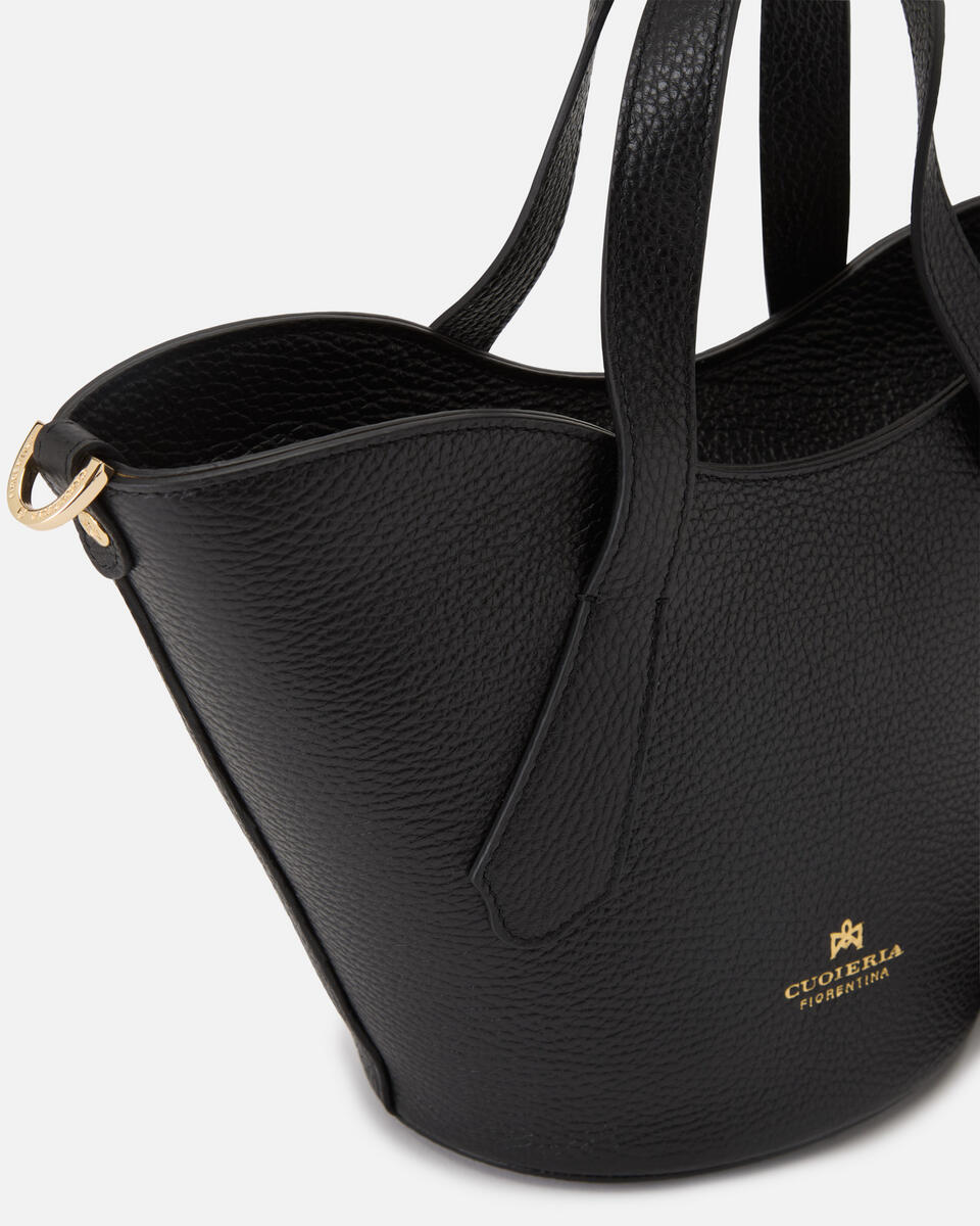 SMALL TOTE BAG Black  - Cuoieria Fiorentina