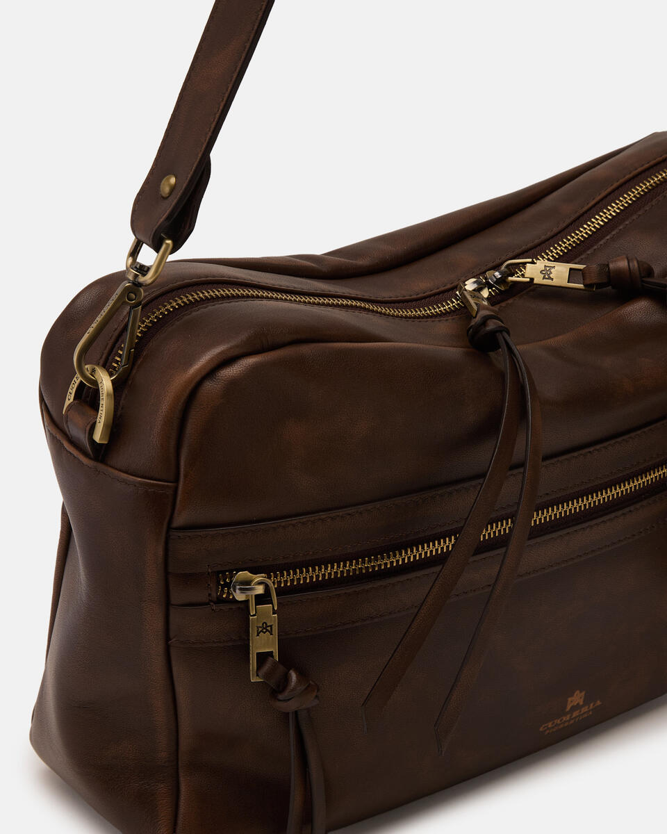 LARGE CAMERA BAG Caramel  - Cuoieria Fiorentina