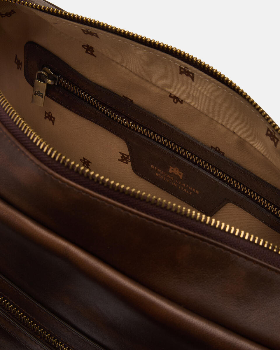 LARGE CAMERA BAG Caramel  - Cuoieria Fiorentina