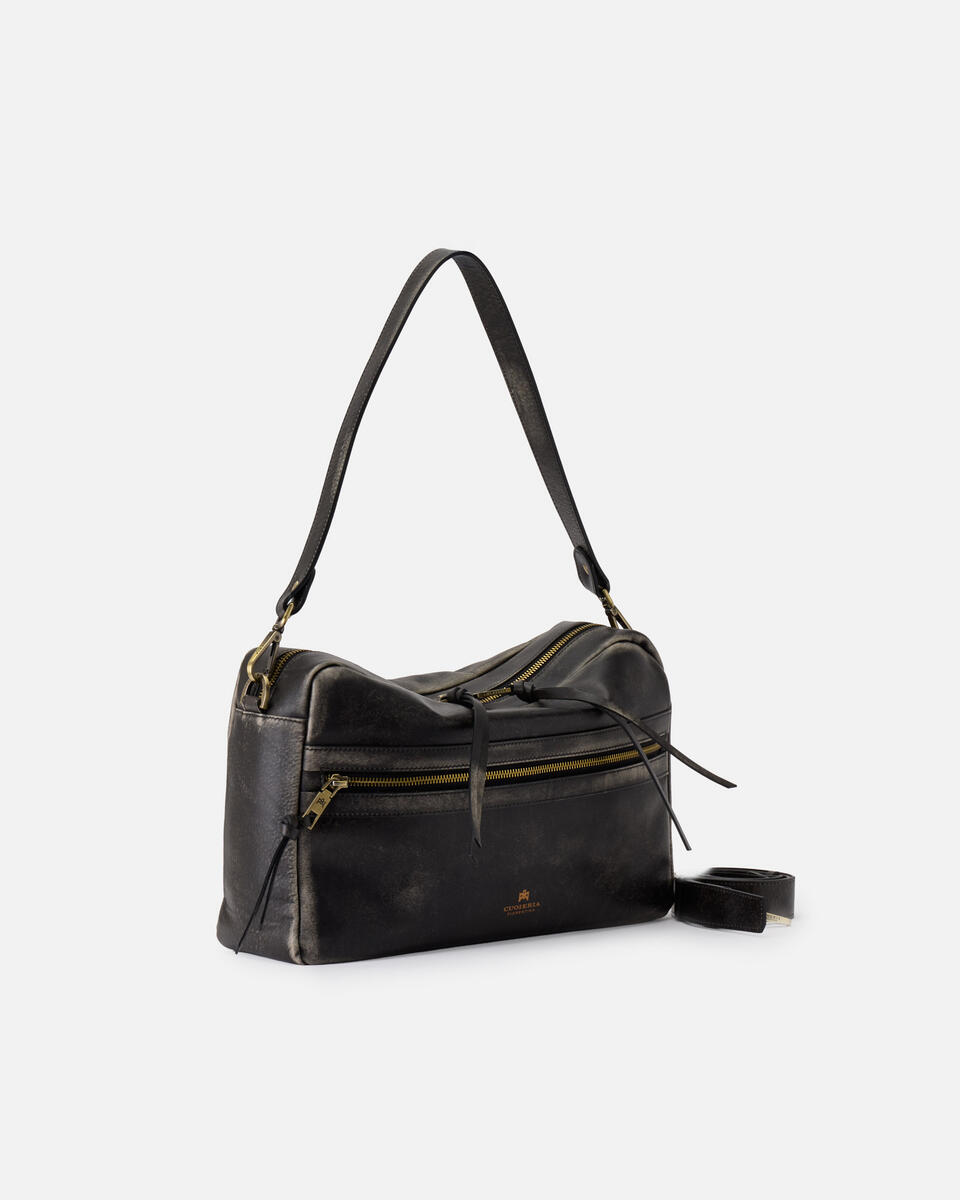 LARGE CAMERA BAG Black  - Cuoieria Fiorentina