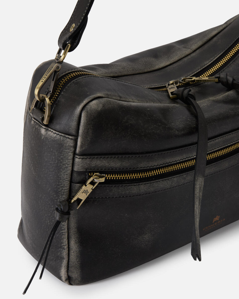 LARGE CAMERA BAG Black  - Cuoieria Fiorentina