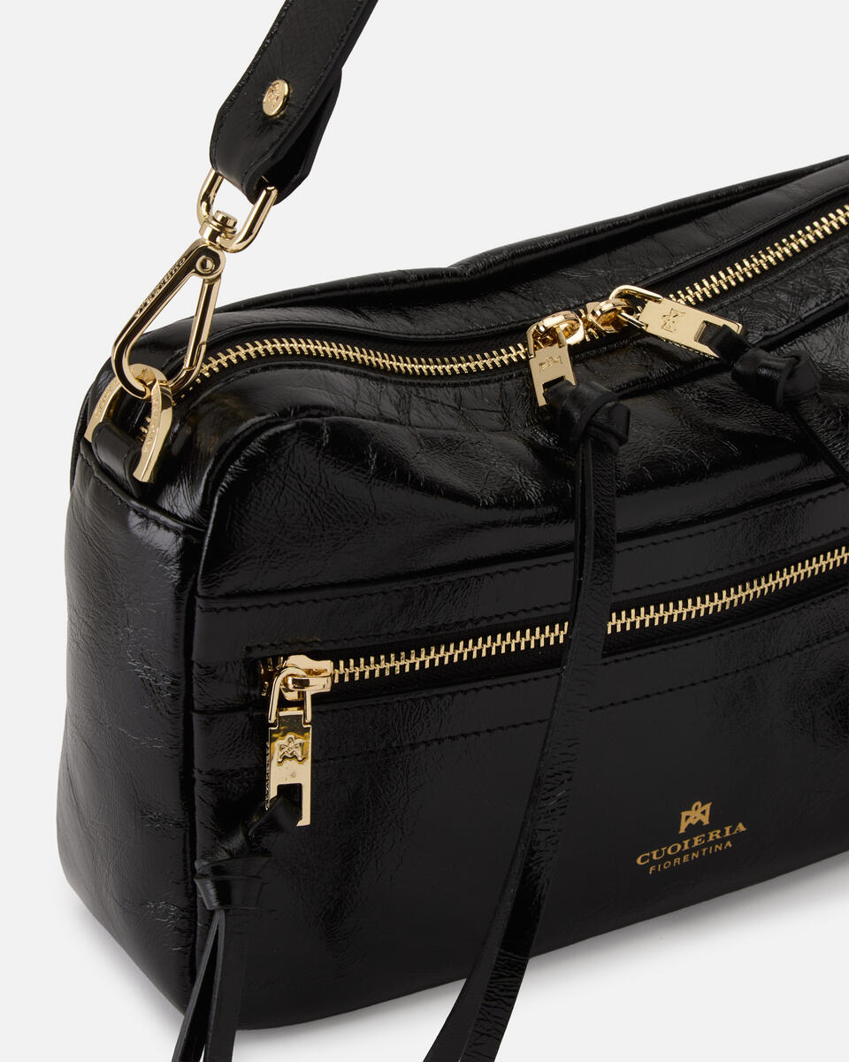 LARGE CAMERA BAG Black  - Cuoieria Fiorentina