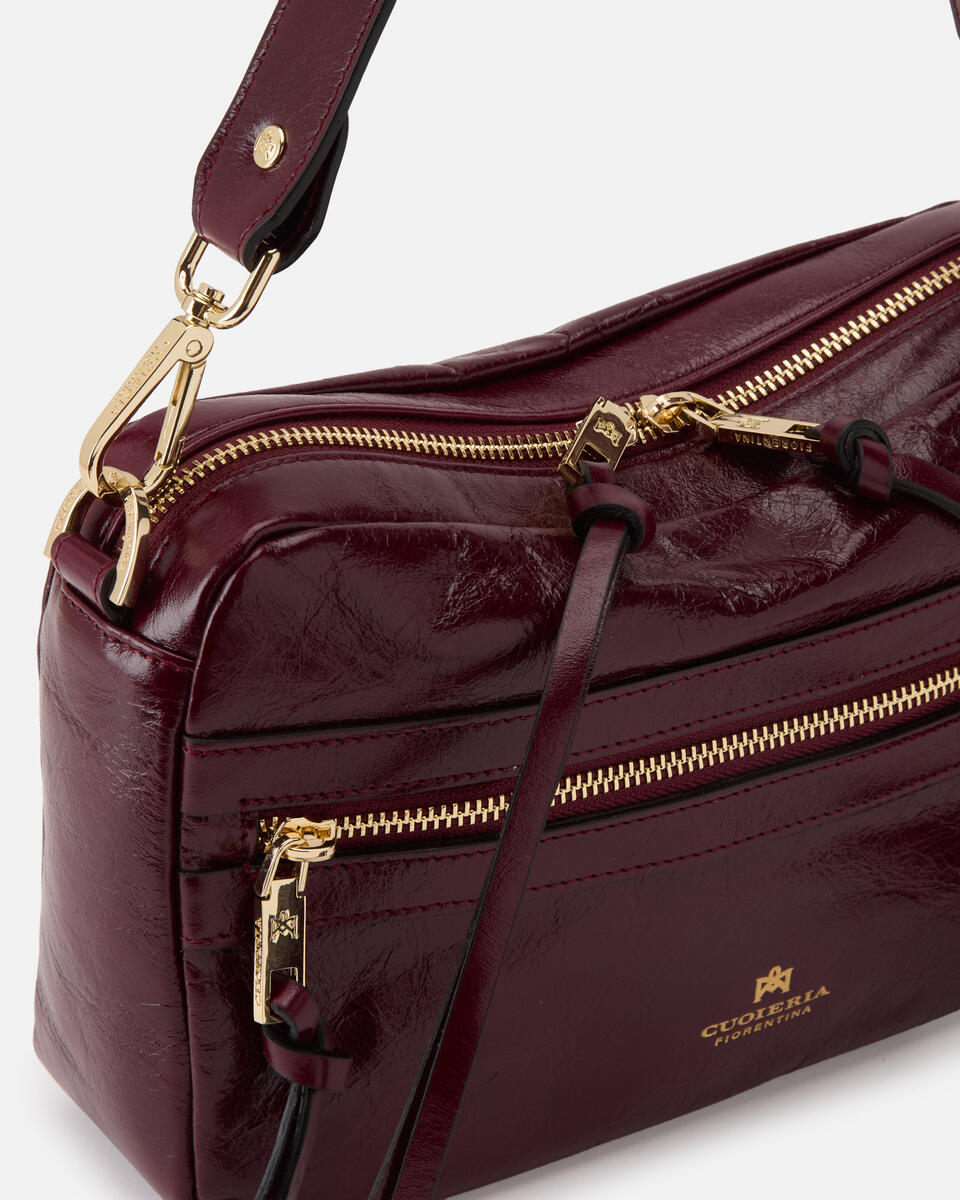 CAMERA BAG Black cherry  - Cuoieria Fiorentina