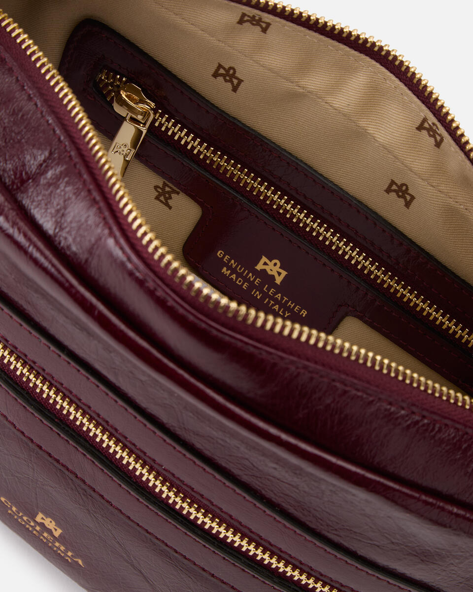 CAMERA BAG Black cherry  - Cuoieria Fiorentina