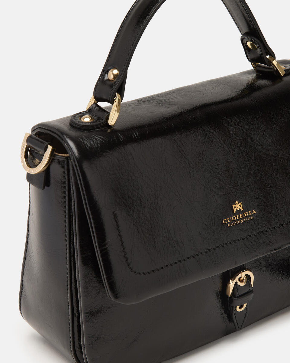 SMALL FLAP BAG Black  - Cuoieria Fiorentina
