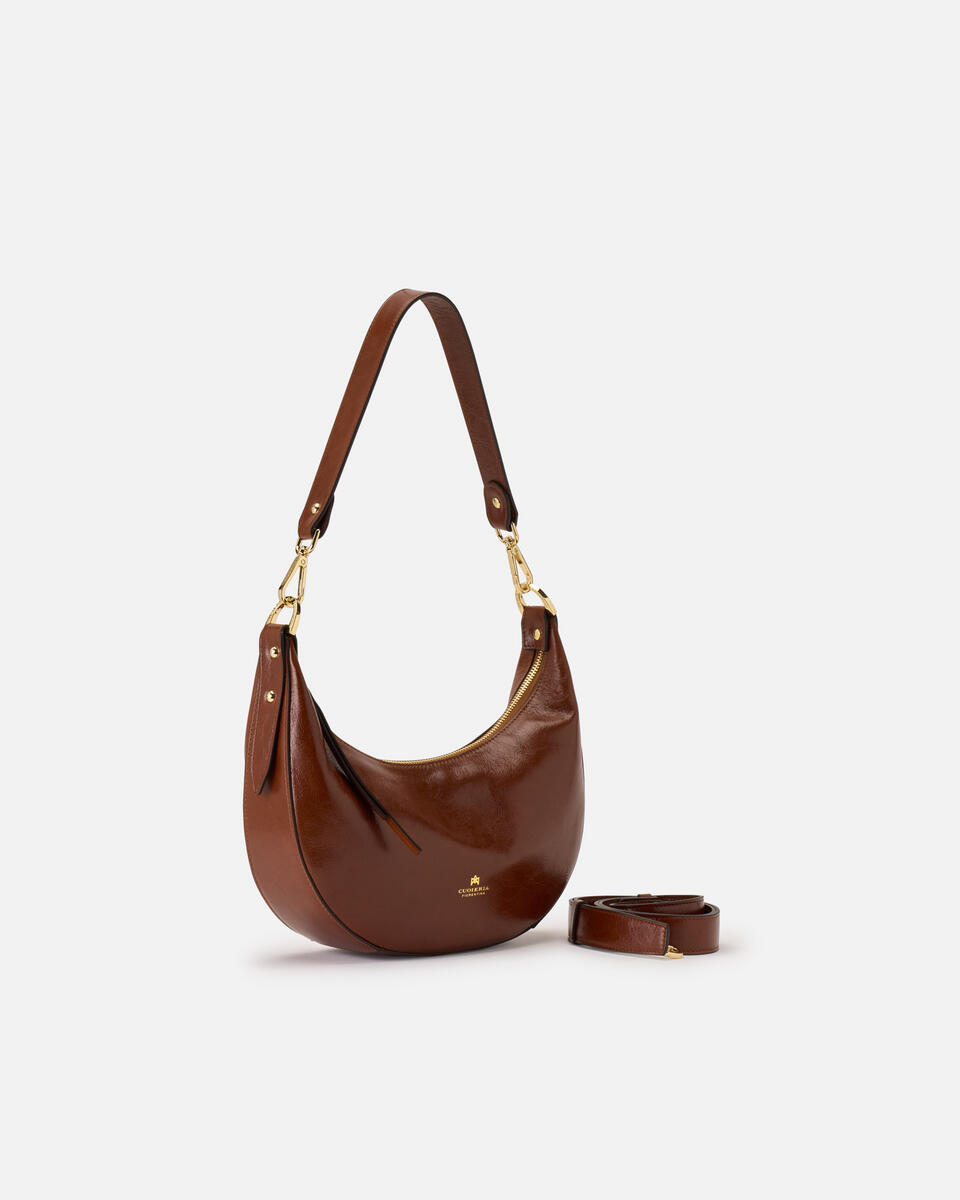 SMALL HOBO BAG Caramel  - Cuoieria Fiorentina
