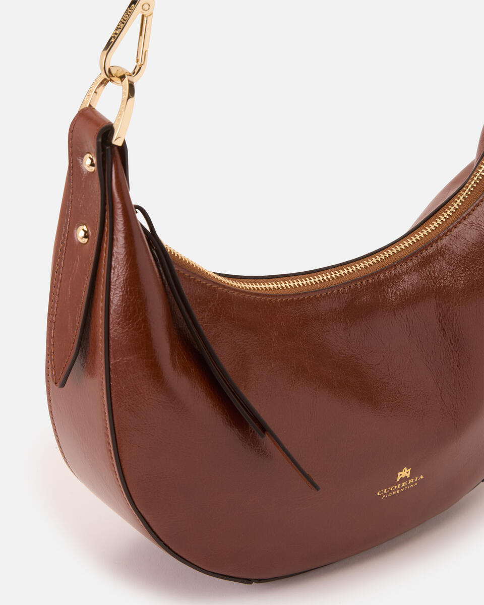 SMALL HOBO BAG Caramel  - Cuoieria Fiorentina