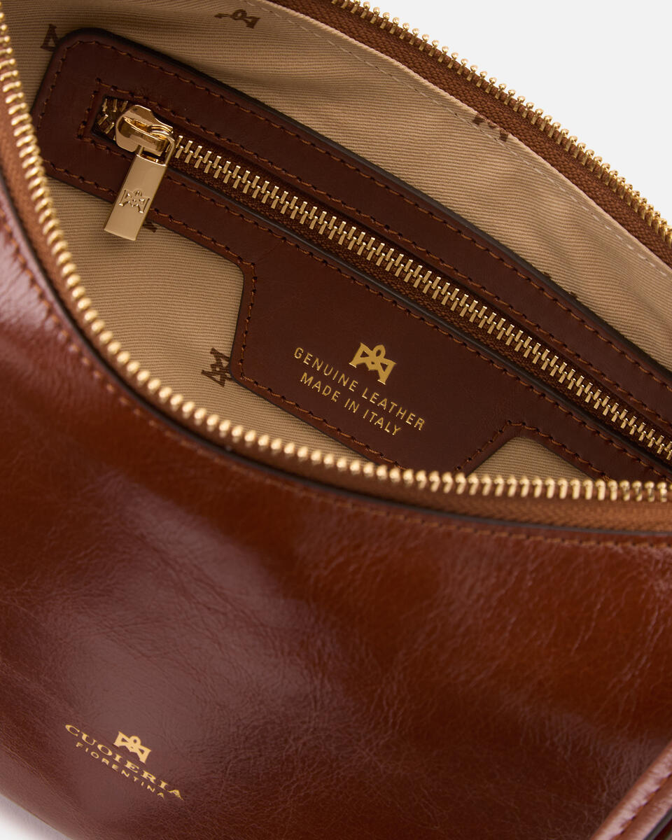 SMALL HOBO BAG Caramel  - Cuoieria Fiorentina