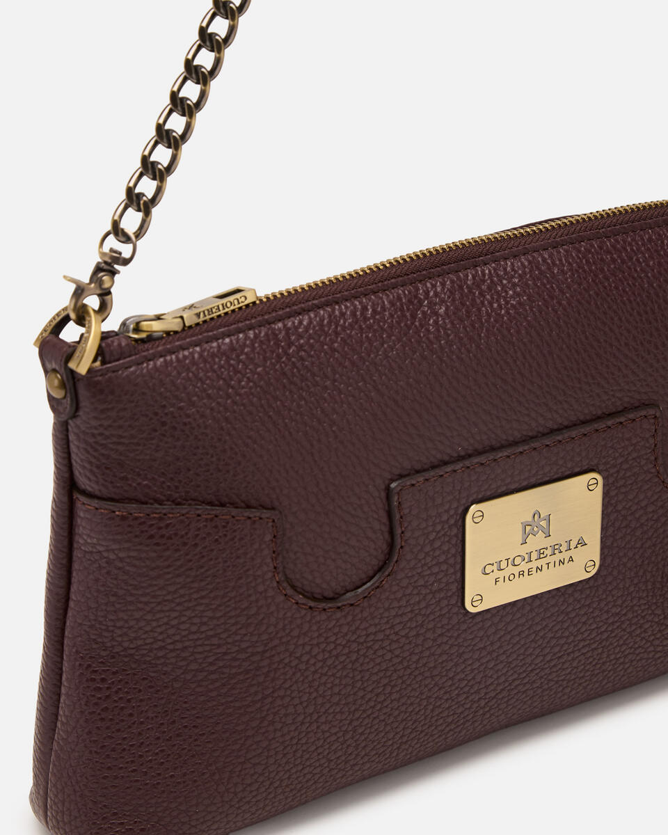 Bella selleria Pouch Coffee  - Pochette - Borse Donna - Borse - Cuoieria Fiorentina