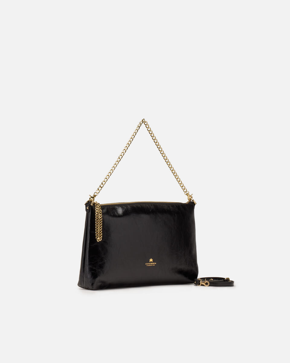 Large pouch Black  - Clutch Bags - Women's Bags - Bags - Cuoieria Fiorentina