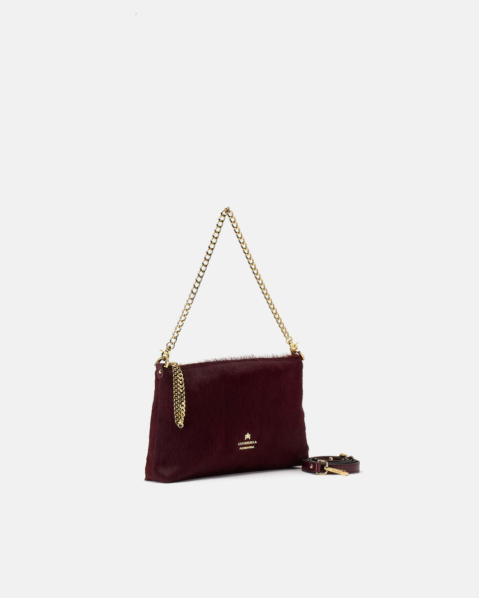 SMALL POUCH Black cherry  - Clutch Bags - Women's Bags - Bags - Cuoieria Fiorentina