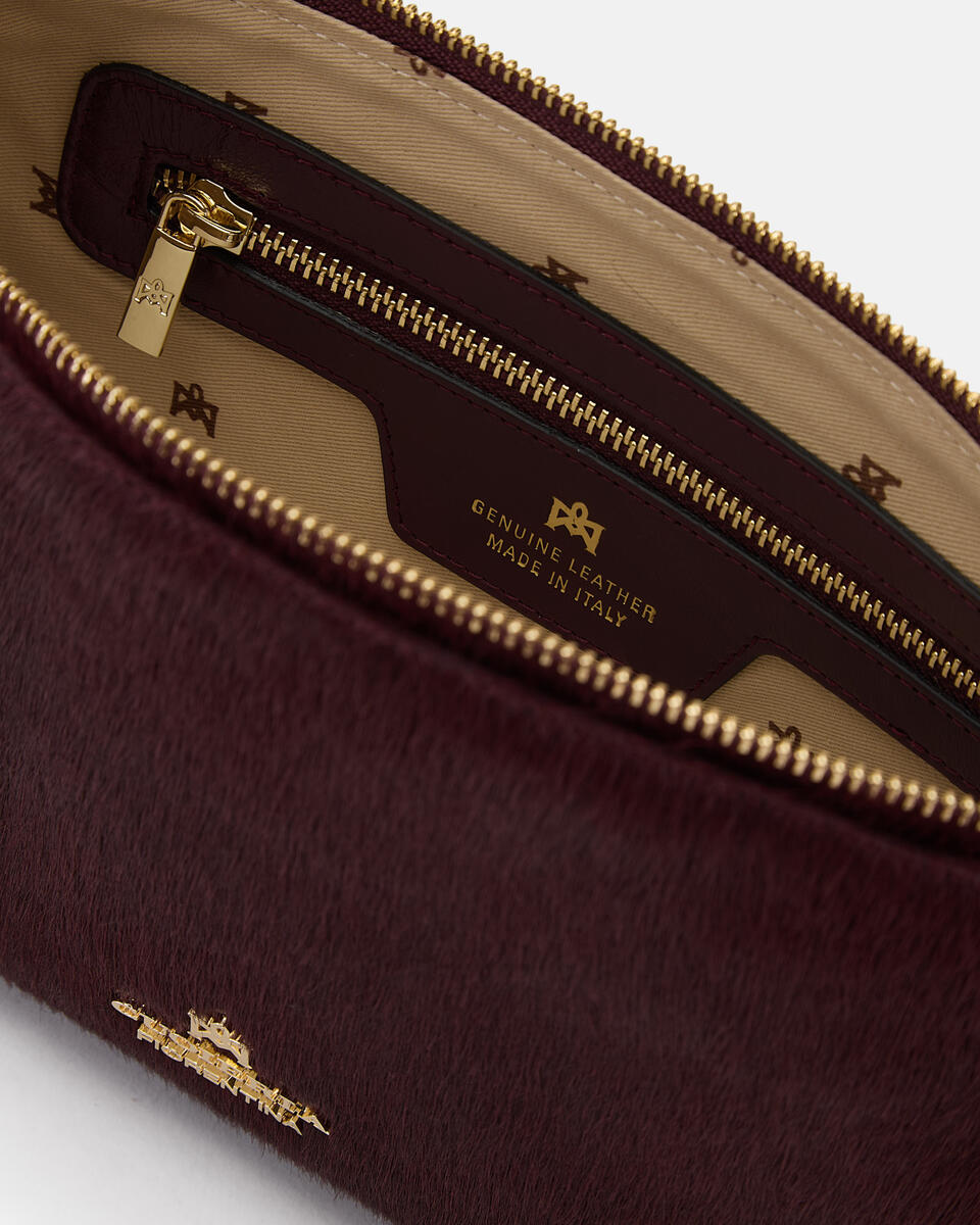 SMALL POUCH Black cherry  - Clutch Bags - Women's Bags - Bags - Cuoieria Fiorentina