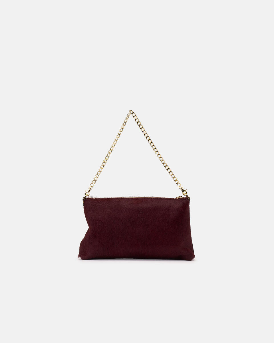 SMALL POUCH Black cherry  - Clutch Bags - Women's Bags - Bags - Cuoieria Fiorentina