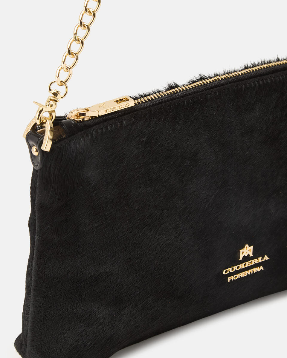 SMALL POUCH Black  - Clutch Bags - Women's Bags - Bags - Cuoieria Fiorentina