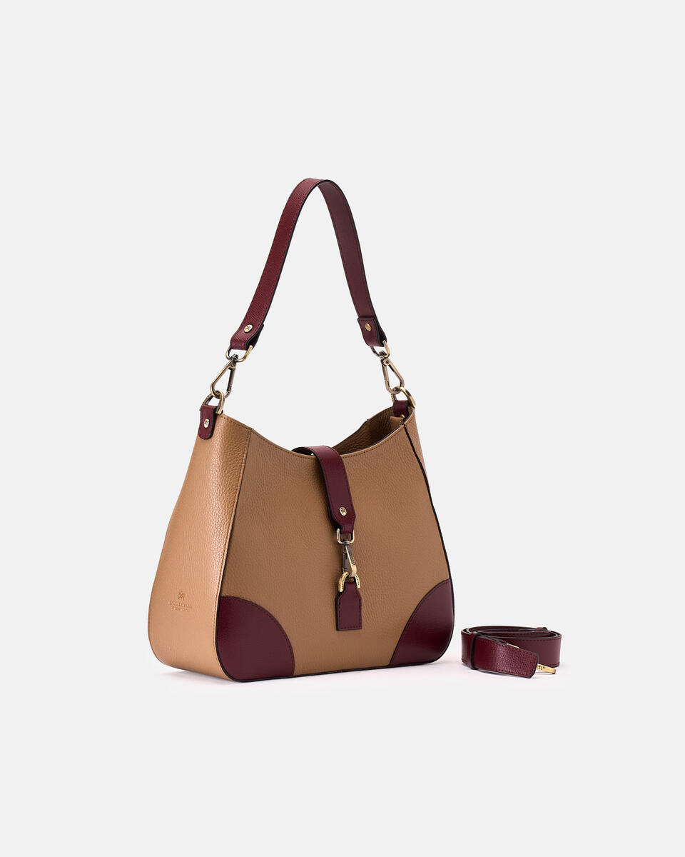 HOBO BAG Desertbordeaux  - Tote Bags - Women's Bags - Bags - Cuoieria Fiorentina