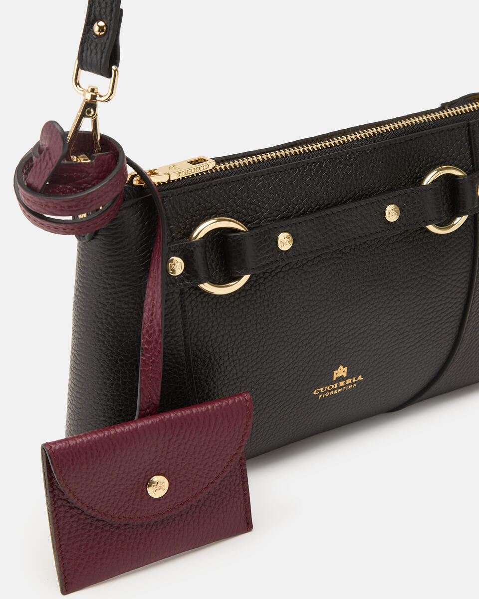 Clara pouch Nerobordeaux  - Cuoieria Fiorentina