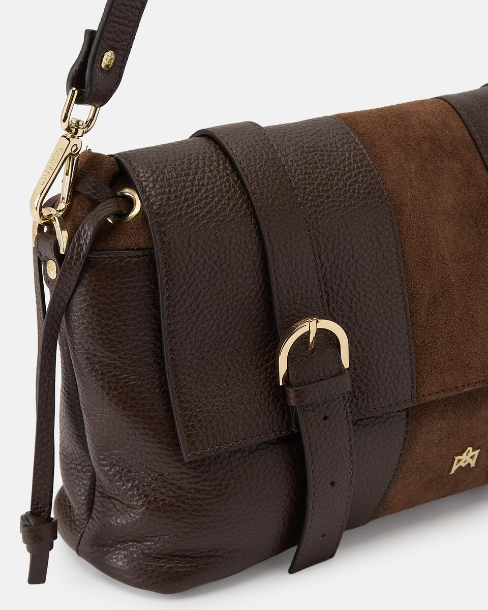 FLAP BAG Chocolate  - Messenger Bags - Women's Bags - Bags - Cuoieria Fiorentina
