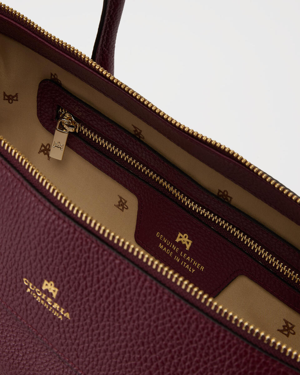 Holly Medium tote Dollaro Bordeaux  - Tote Bag - Borse Donna - Borse - Cuoieria Fiorentina
