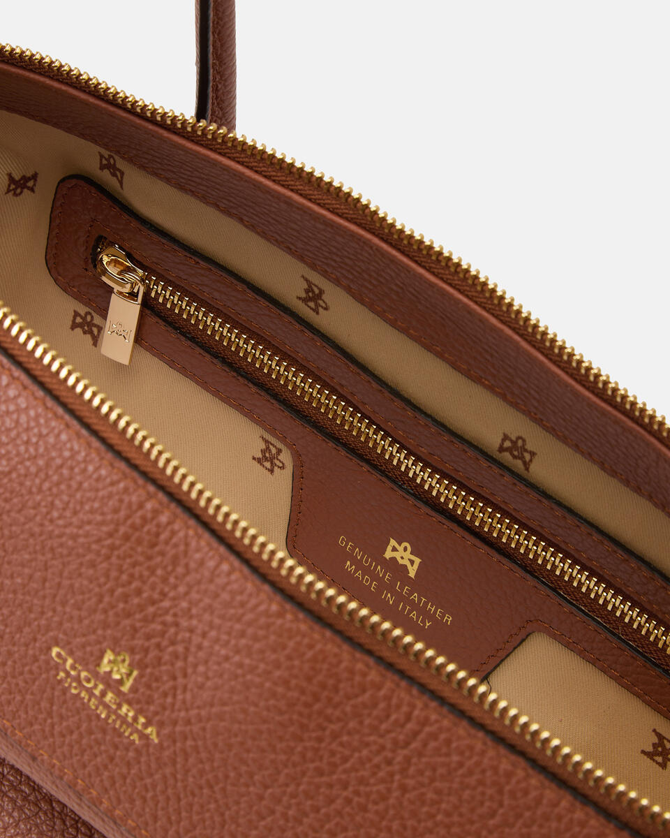 Holly Medium tote Dollaro Caramel  - Tote Bag - Borse Donna - Borse - Cuoieria Fiorentina