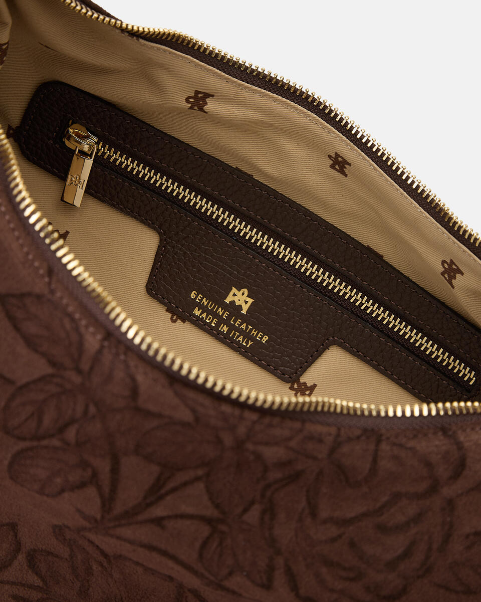 LARGE HOBO BAG Chocolate  - Tote Bags - Women's Bags - Bags - Cuoieria Fiorentina