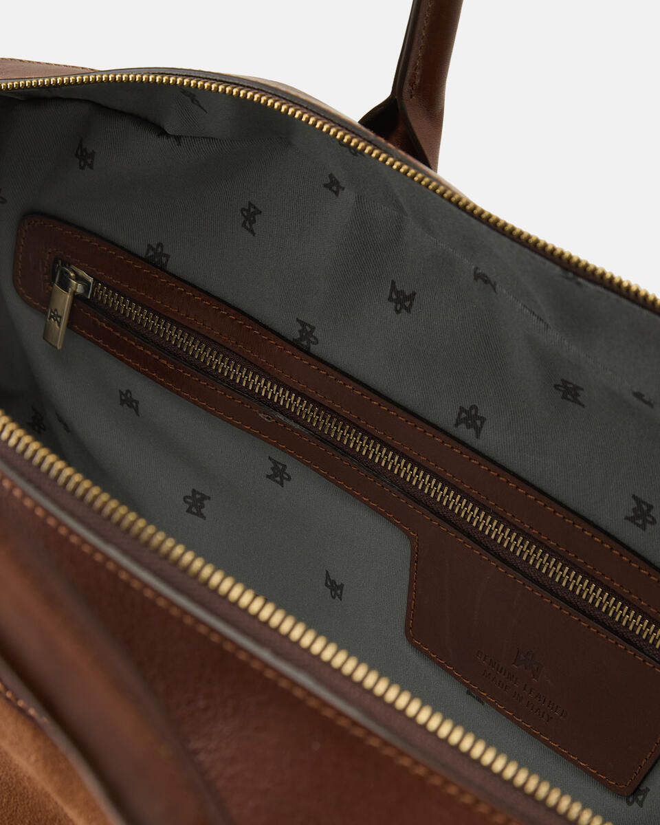 WEEKENDER Brown  - Travel Bags - Travel Bags - Cuoieria Fiorentina
