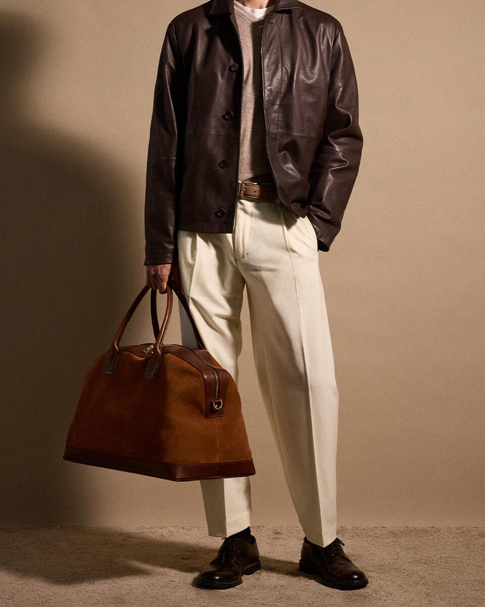 WEEKENDER Brown  - Travel Bags - Travel Bags - Cuoieria Fiorentina