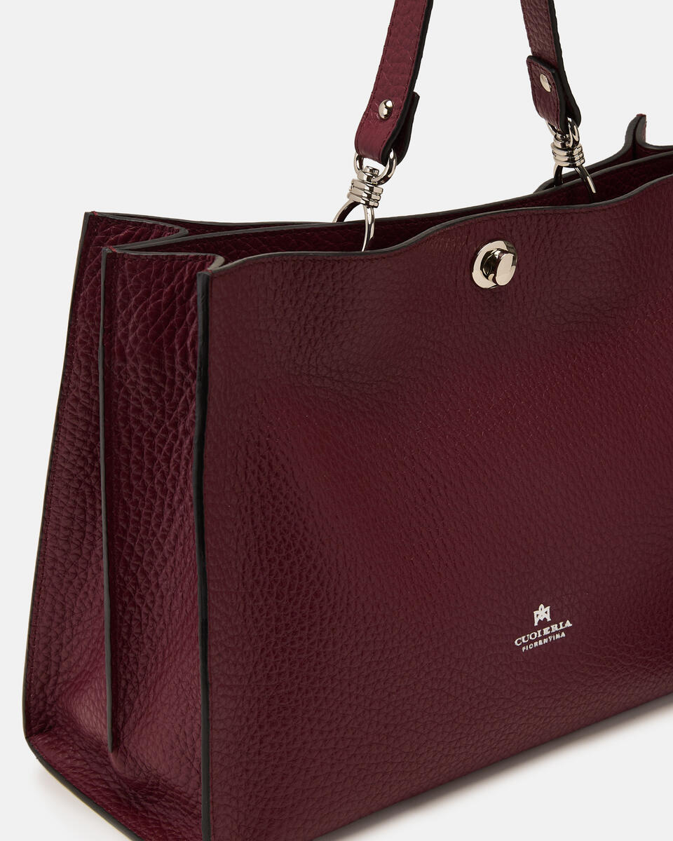 West Large Tote Dollaro Xl Bordeaux  - Tote Bag - Borse Donna - Borse - Cuoieria Fiorentina