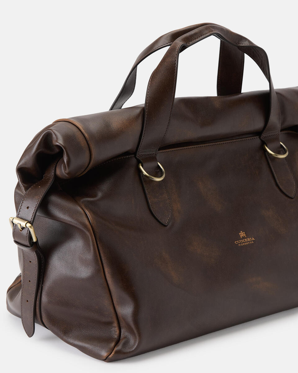 Axel Large Duffle Uomo Vitello Texas Caramel  - Borse Da Viaggio - Borse Uomo - Borse - Cuoieria Fiorentina