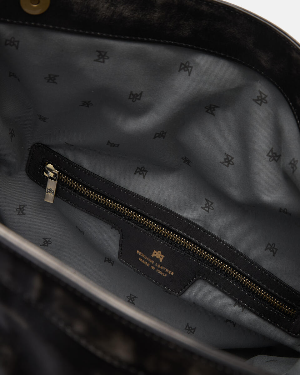 Axel Large Duffle Uomo Vitello Texas Nero  - Cuoieria Fiorentina