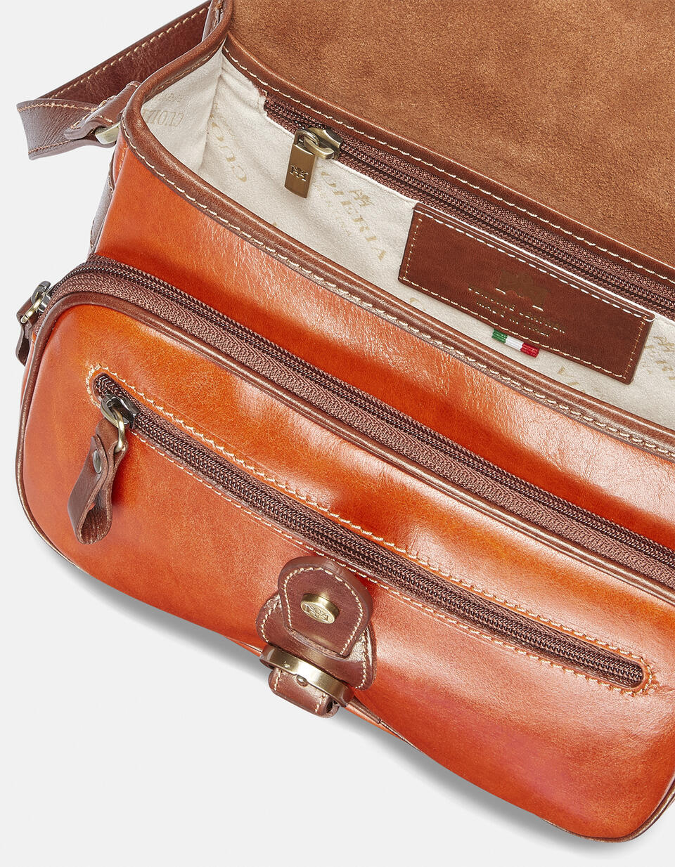 Leather Messenger bag - Messenger Bags - WOMEN'S BAGS | bags ARANCIOBICOLORE - Messenger Bags - WOMEN'S BAGS | bagsCuoieria Fiorentina