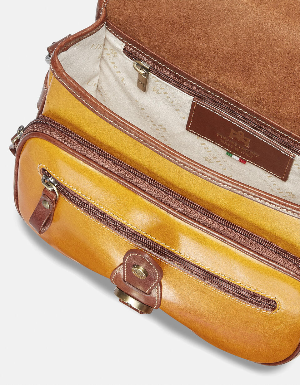 Leather Messenger bag - Messenger Bags - WOMEN'S BAGS | bags GIALLOBICOLORE - Messenger Bags - WOMEN'S BAGS | bagsCuoieria Fiorentina