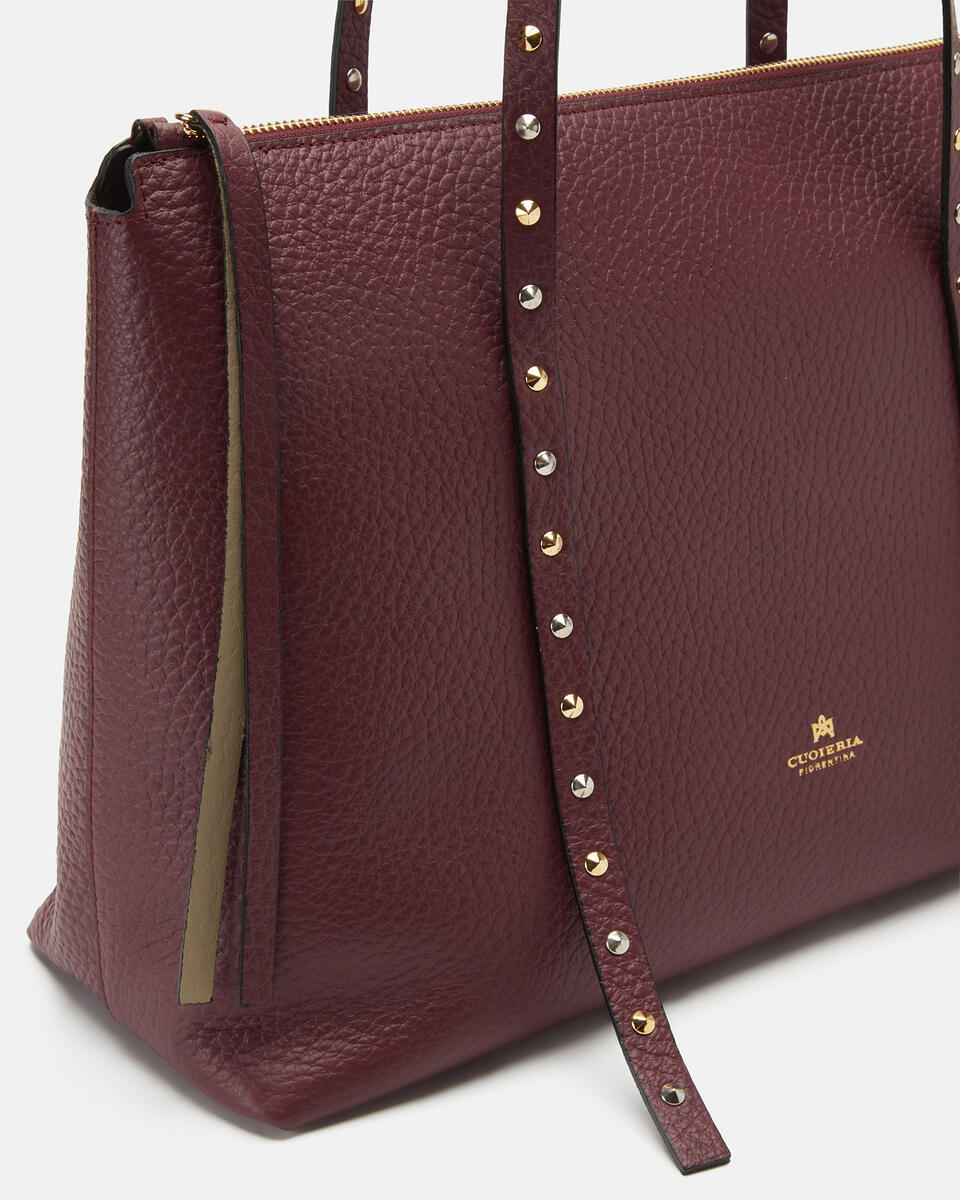 SHOPPING BAG Bordeaux  - Shopping - Women's Bags - Bags - Cuoieria Fiorentina