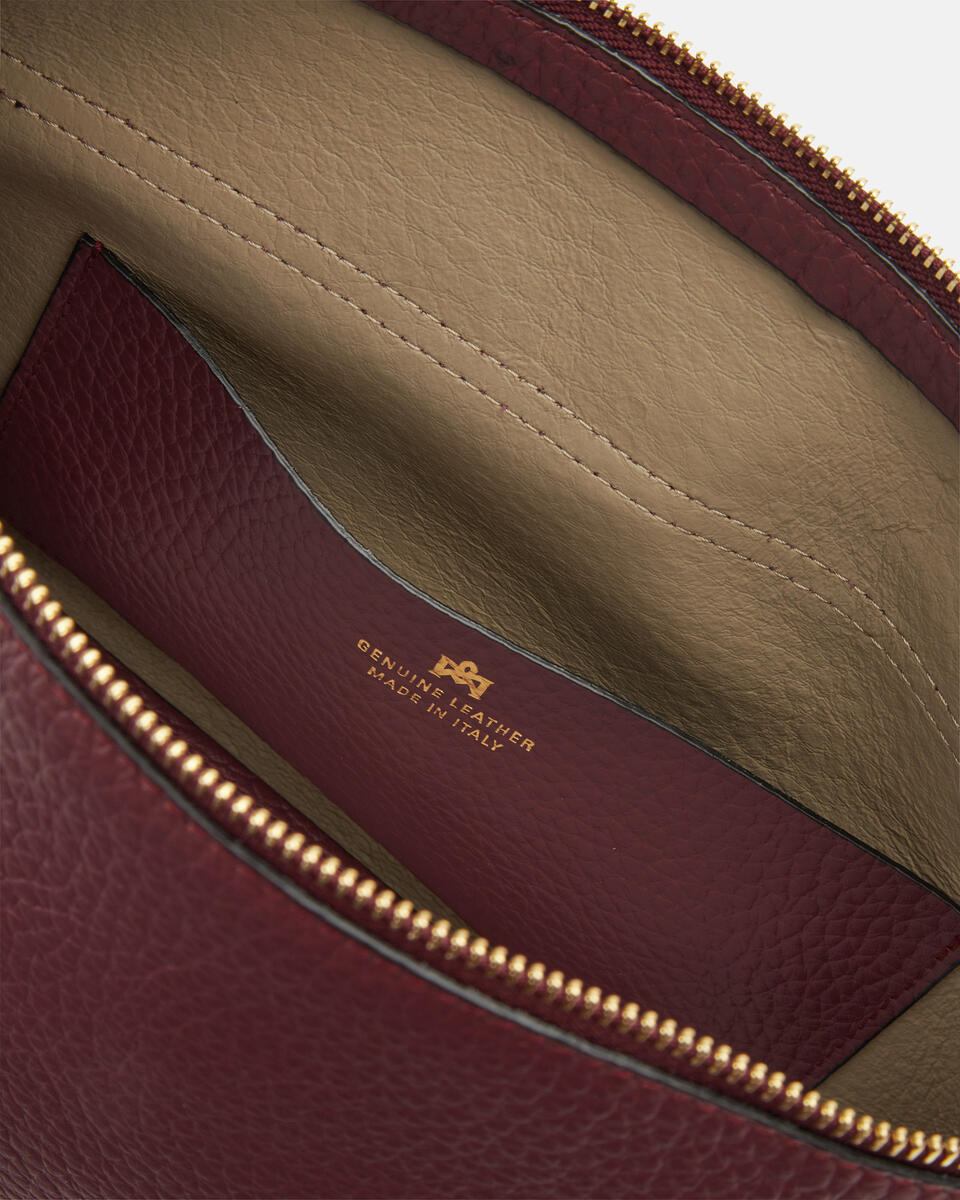 Iris Large Flap bag dollaro doublecon borchie bigalvanica Bordeaux  - Messenger - Borse Donna - Borse - Cuoieria Fiorentina
