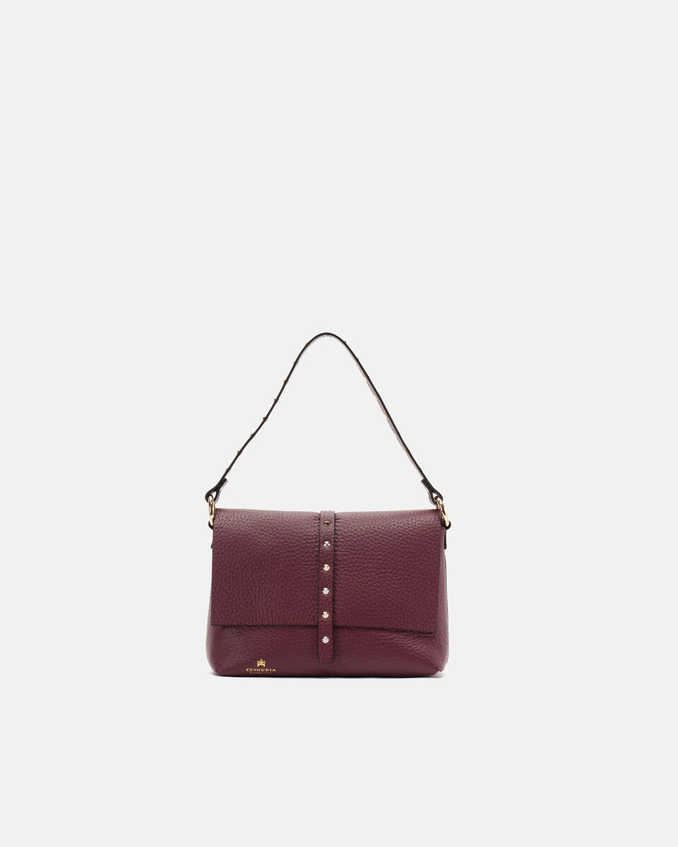 Iris Small Flap bag dollaro doublecon borchie bigalvanica Bordeaux  - Borse - Special Price - Cuoieria Fiorentina