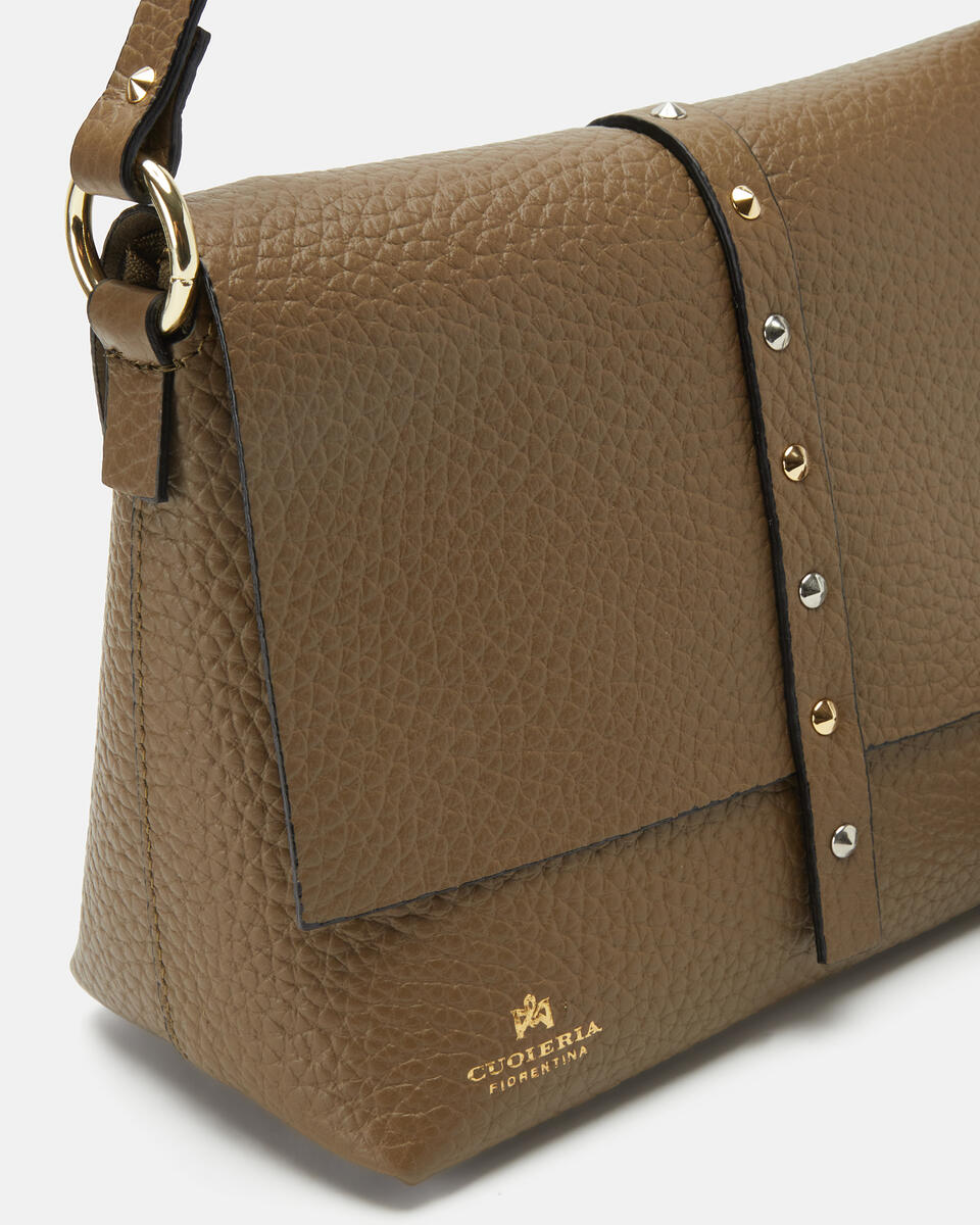 Iris Small Flap bag dollaro doublecon borchie bigalvanica Militare  - Borse - Special Price - Cuoieria Fiorentina