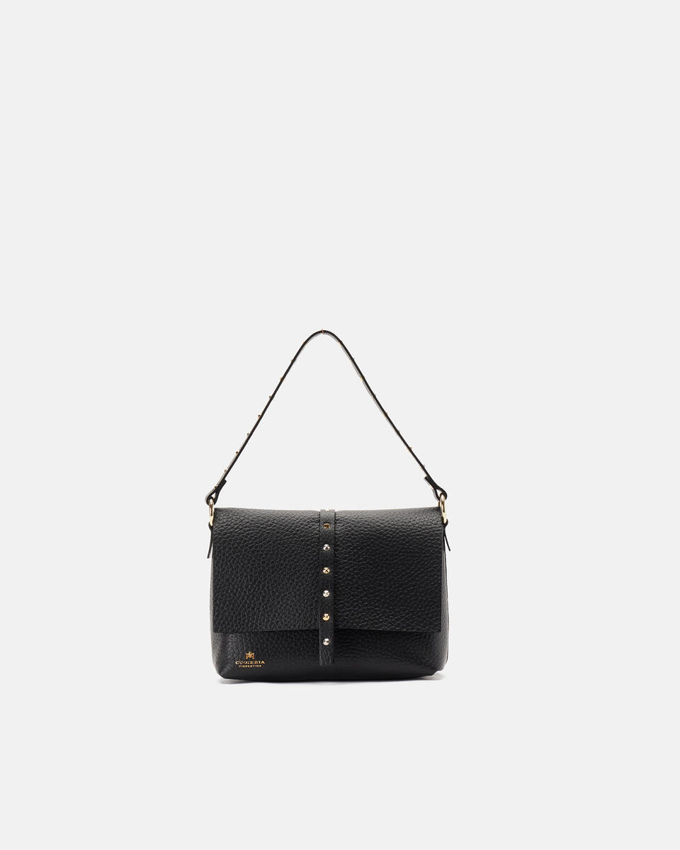 Iris Small Flap bag dollaro doublecon borchie bigalvanica Nero  - Messenger - Borse Donna - Borse - Cuoieria Fiorentina