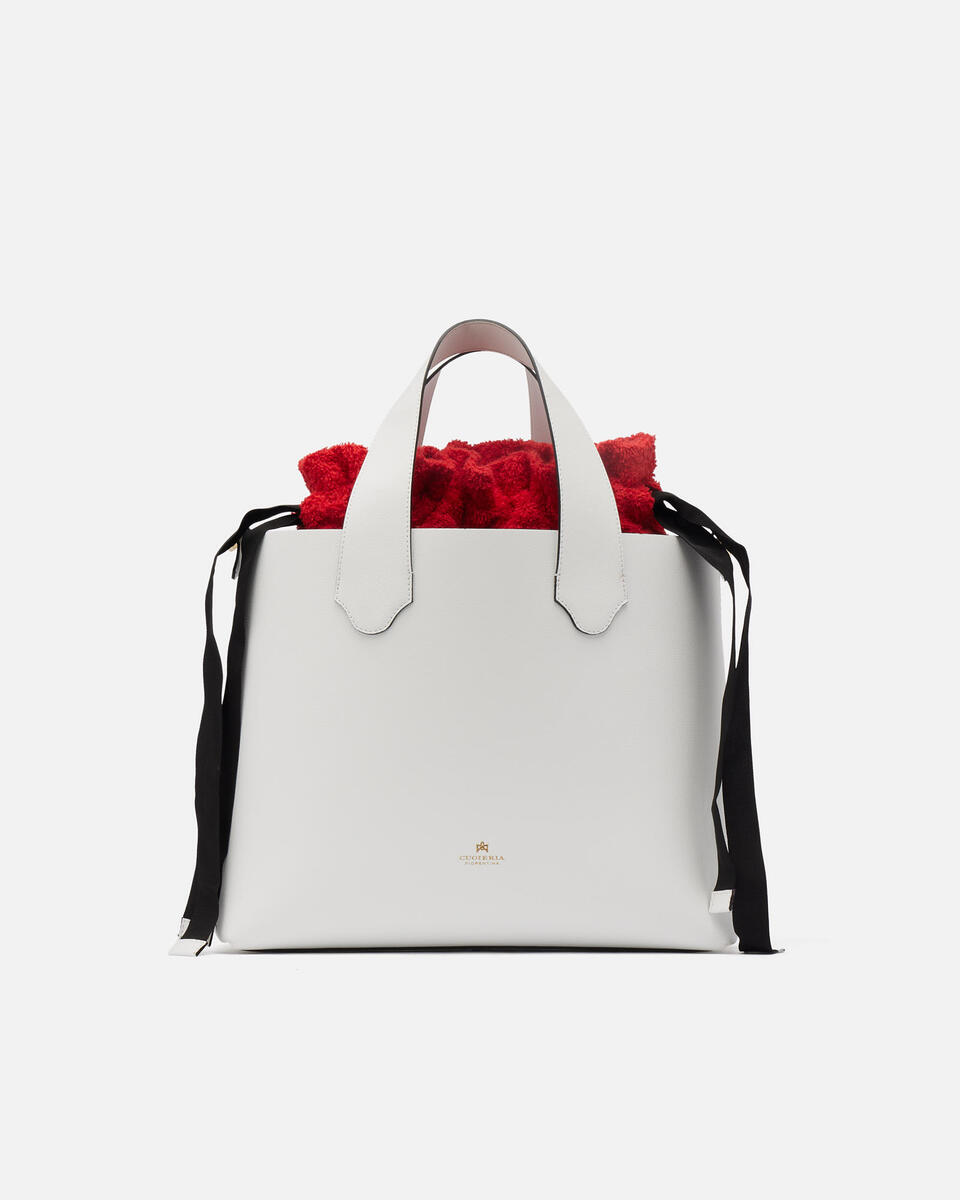 Tote bag melody con sacchetto spugna Bianco  - Borse - Special Price - Cuoieria Fiorentina