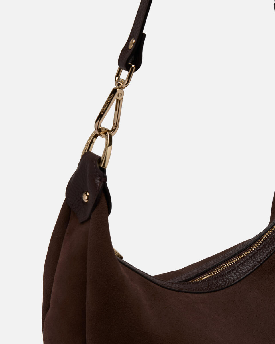 small hobo Chocolate  - Shoulder Bags - Women's Bags - Bags - Cuoieria Fiorentina