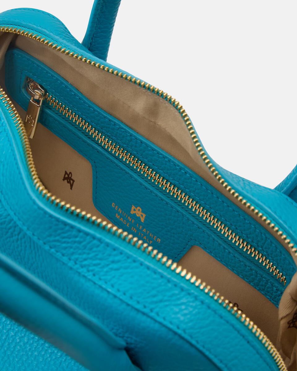 TOTE BAG Turquoise  - Tote Bag - Women's Bags - Bags - Cuoieria Fiorentina
