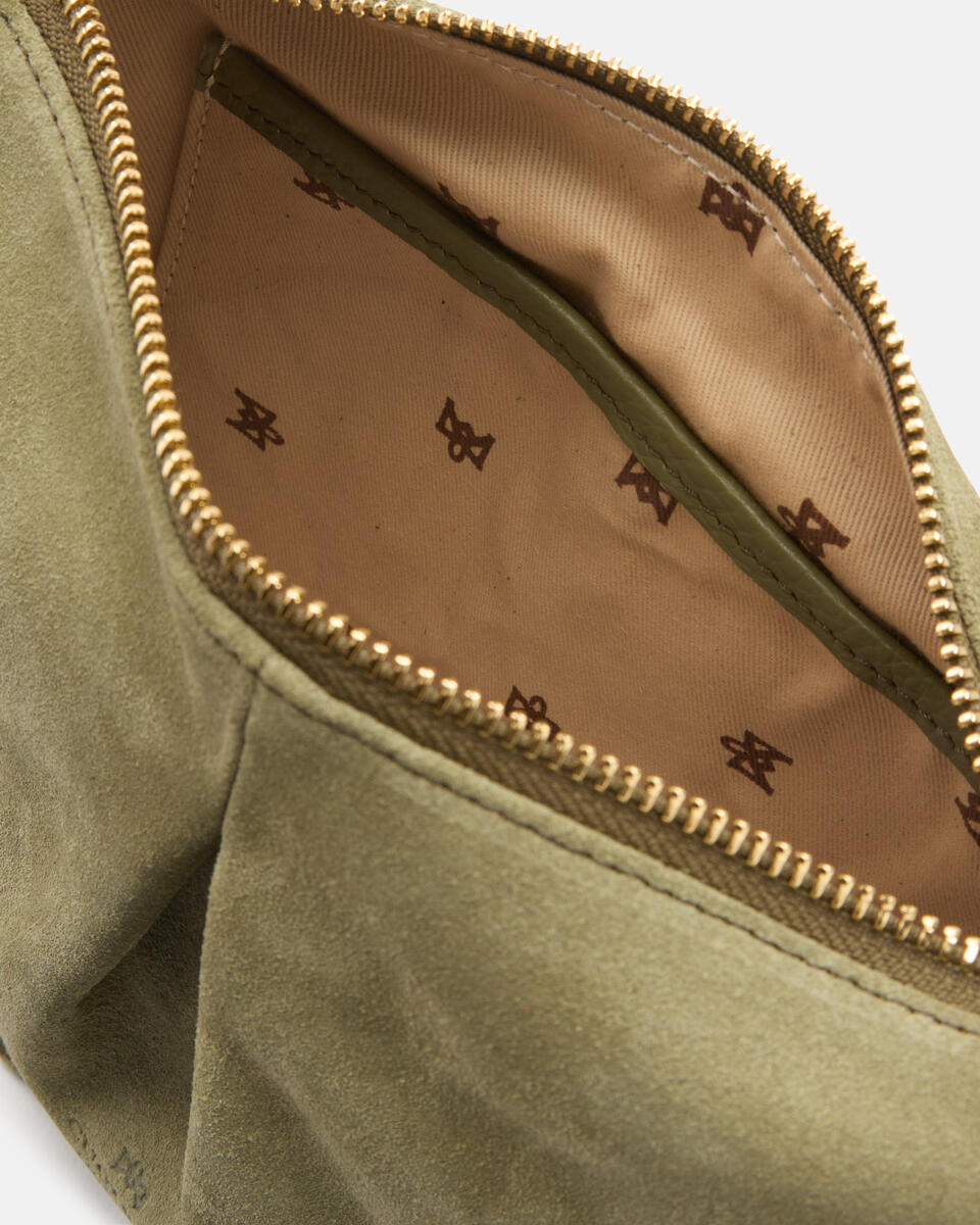 Emma Folk Mini Pouch Forest green   - Cuoieria Fiorentina