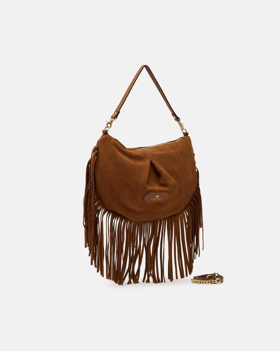 Emma Folk Mini Pouch Caramel  - Cuoieria Fiorentina