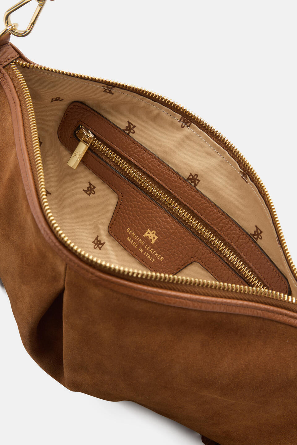 POUCH WITH FRINGES Caramel  - Cuoieria Fiorentina