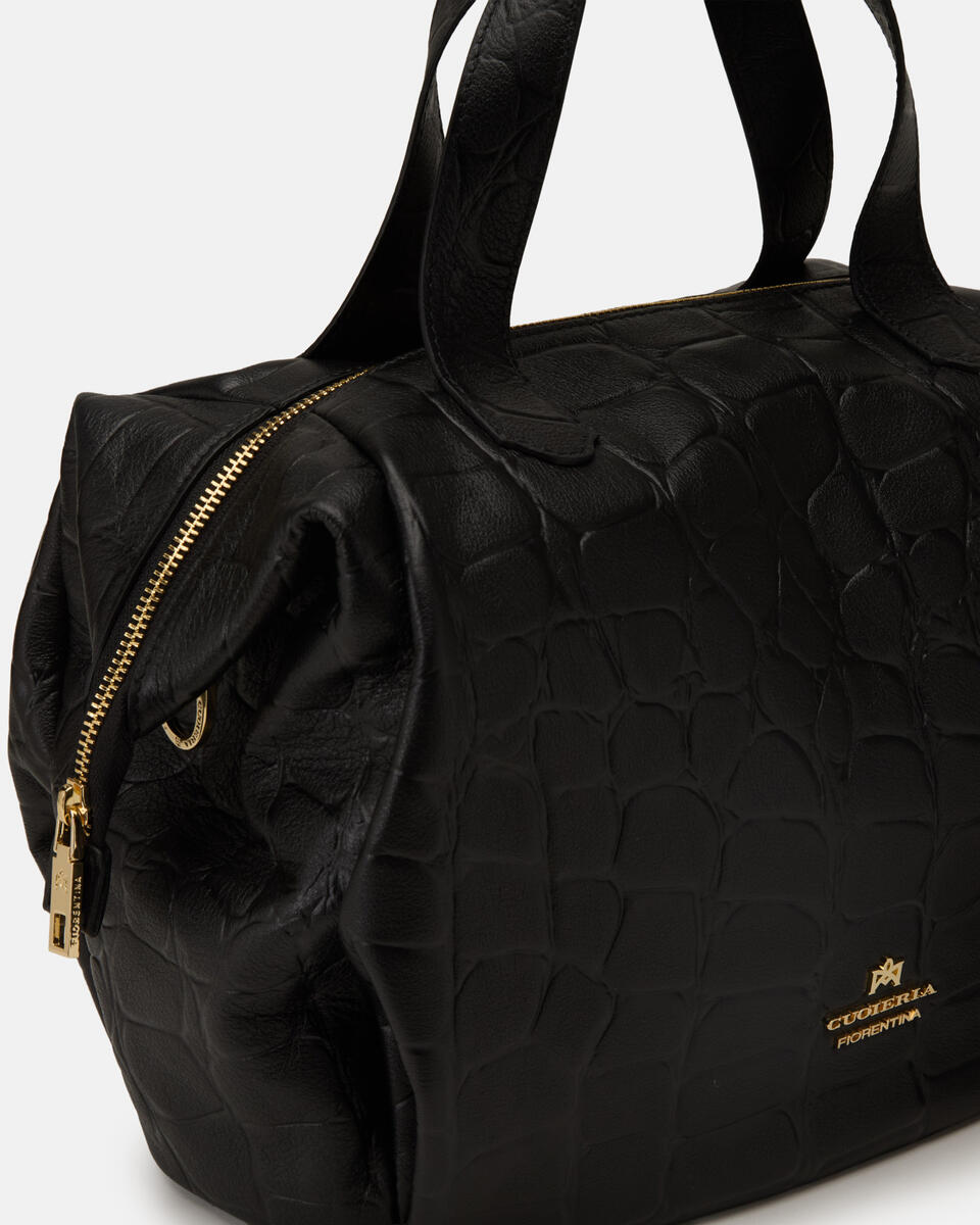 DUFFLE BAG Black  - Tote Bag - Women's Bags - Bags - Cuoieria Fiorentina