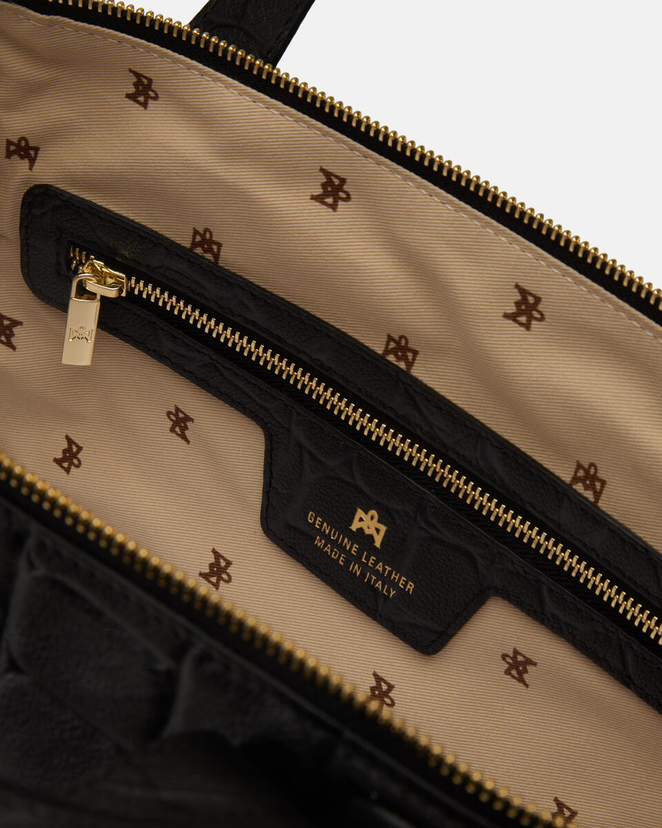 DUFFLE BAG Black  - Tote Bag - Women's Bags - Bags - Cuoieria Fiorentina