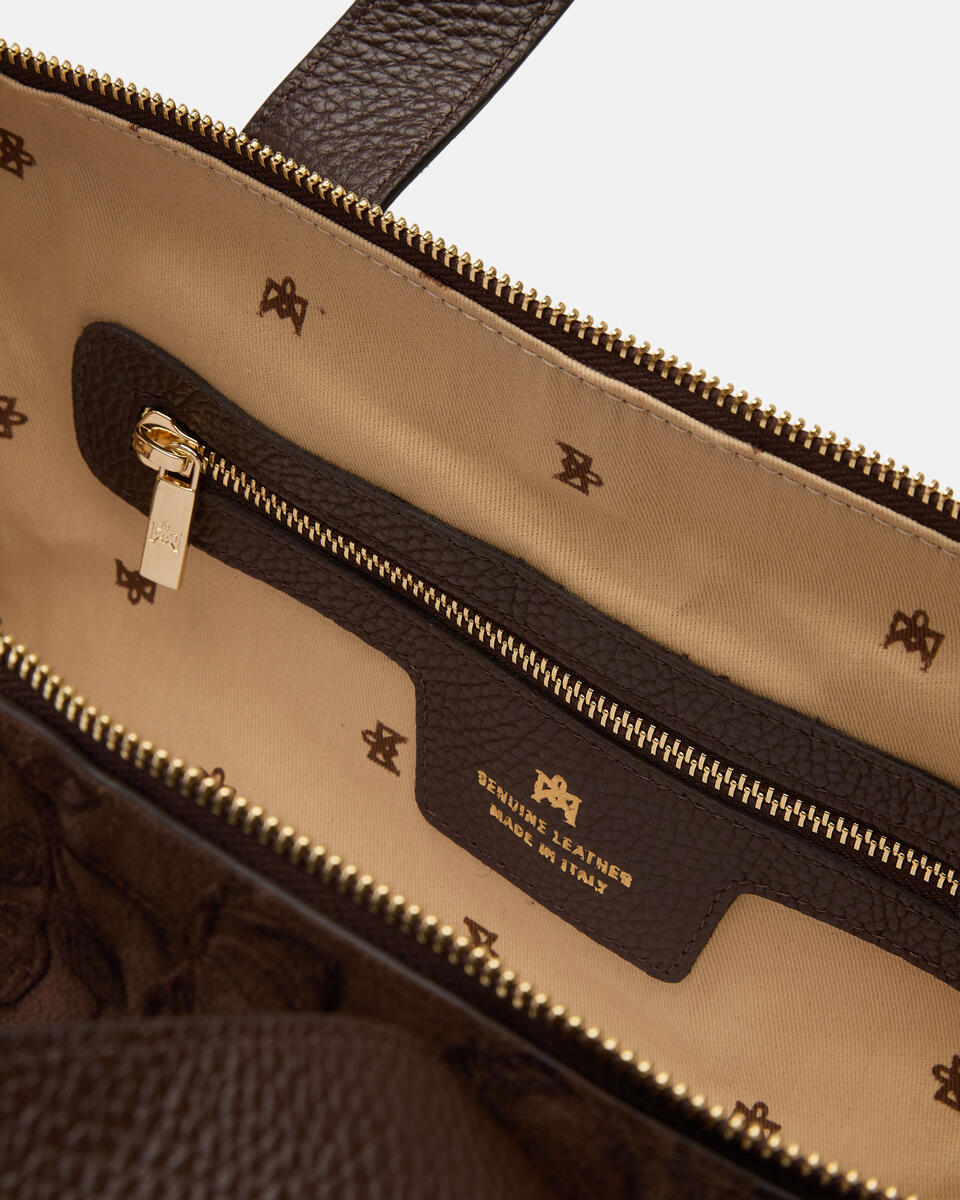 DUFFLE BAG Chocolate  - Cuoieria Fiorentina