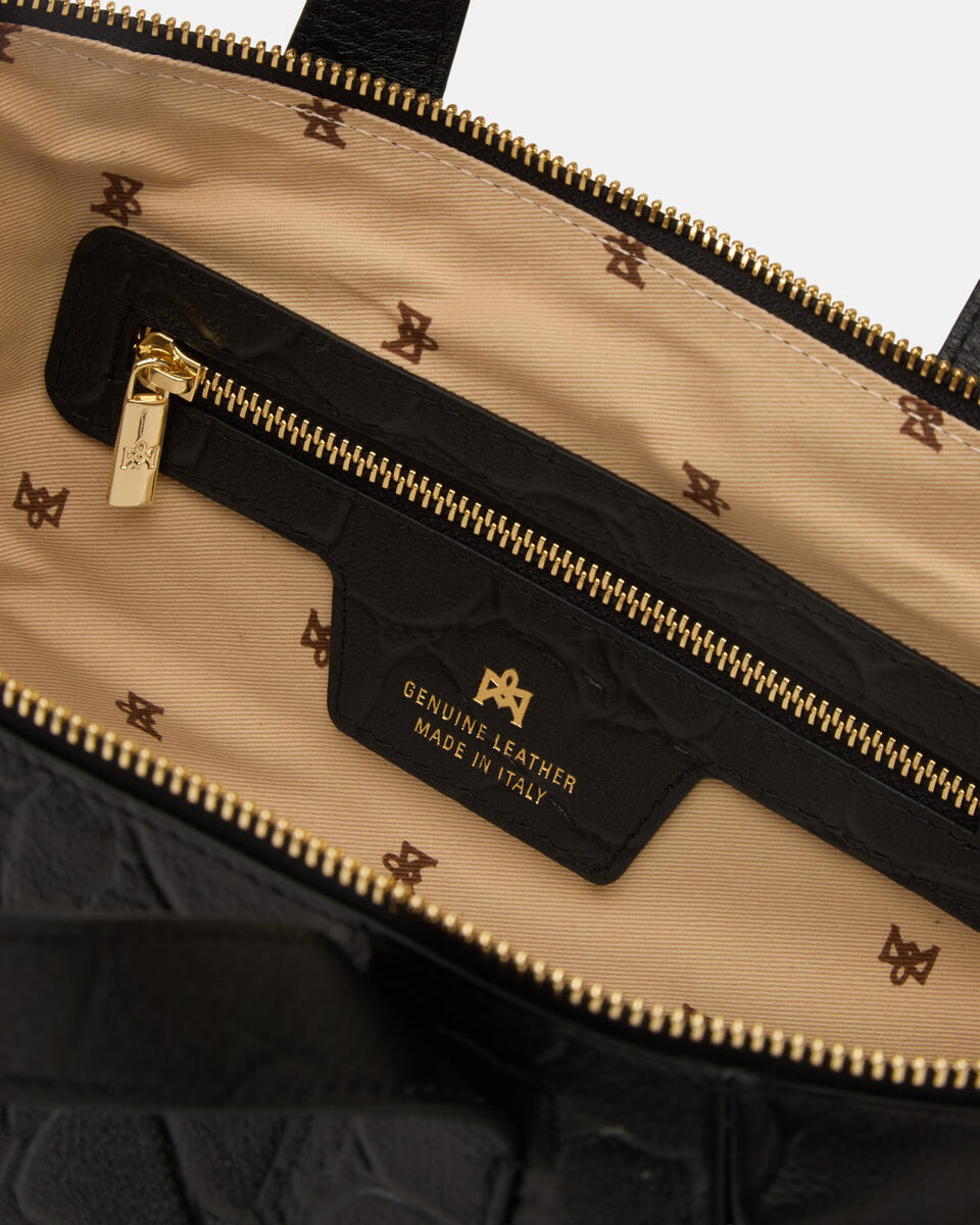 SMALL DUFFLE BAG Black  - Tote Bags - Women's Bags - Bags - Cuoieria Fiorentina