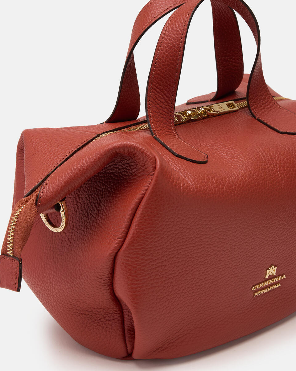 SMALL DUFFLE BAG Brick  - Tote Bags - Women's Bags - Bags - Cuoieria Fiorentina