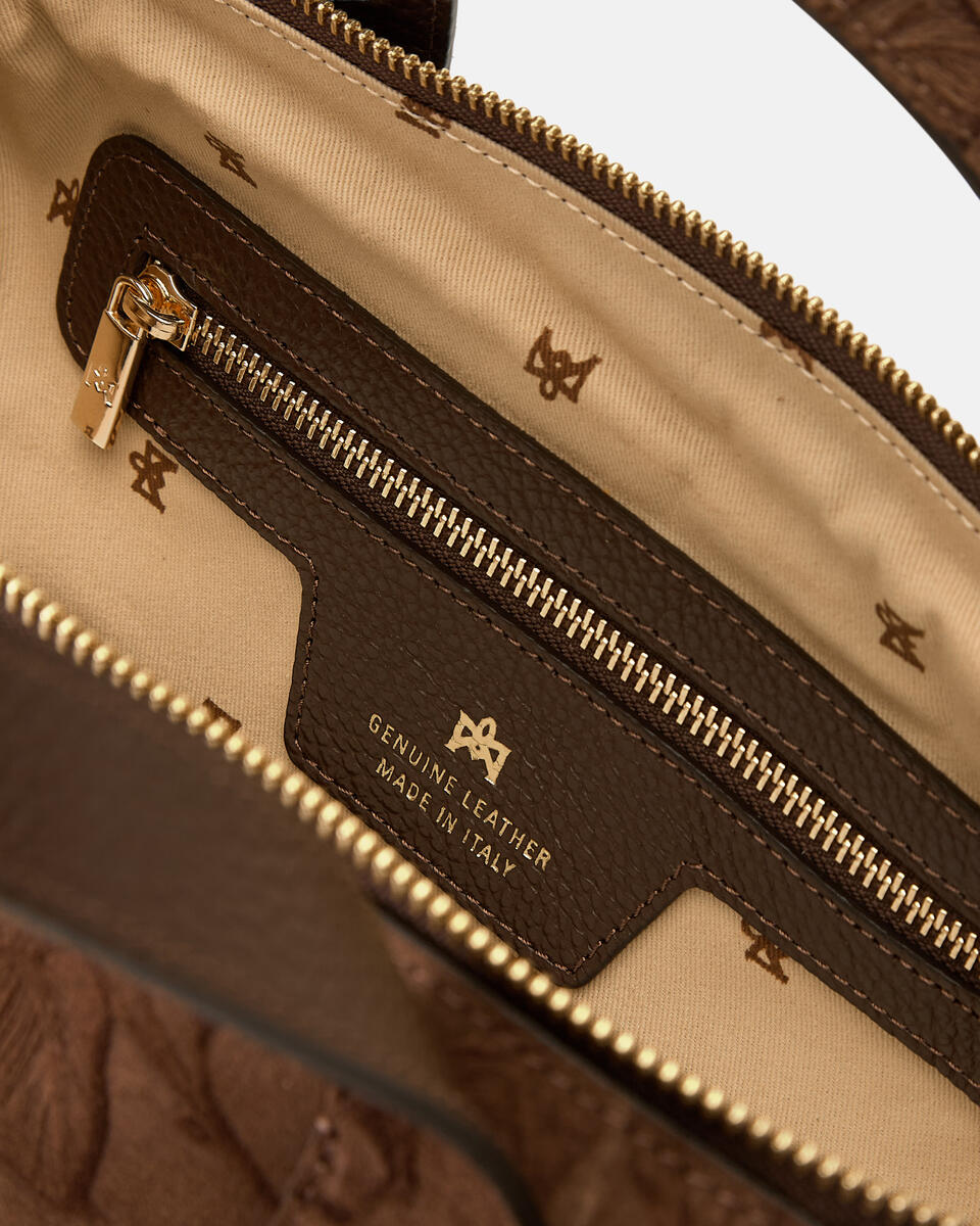 SMALL DUFFLE BAG Chocolate  - Tote Bags - Women's Bags - Bags - Cuoieria Fiorentina
