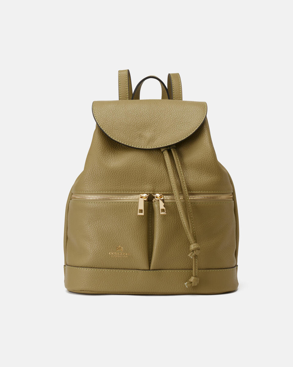 Backpack Olive  - Bags - Special Price - Cuoieria Fiorentina