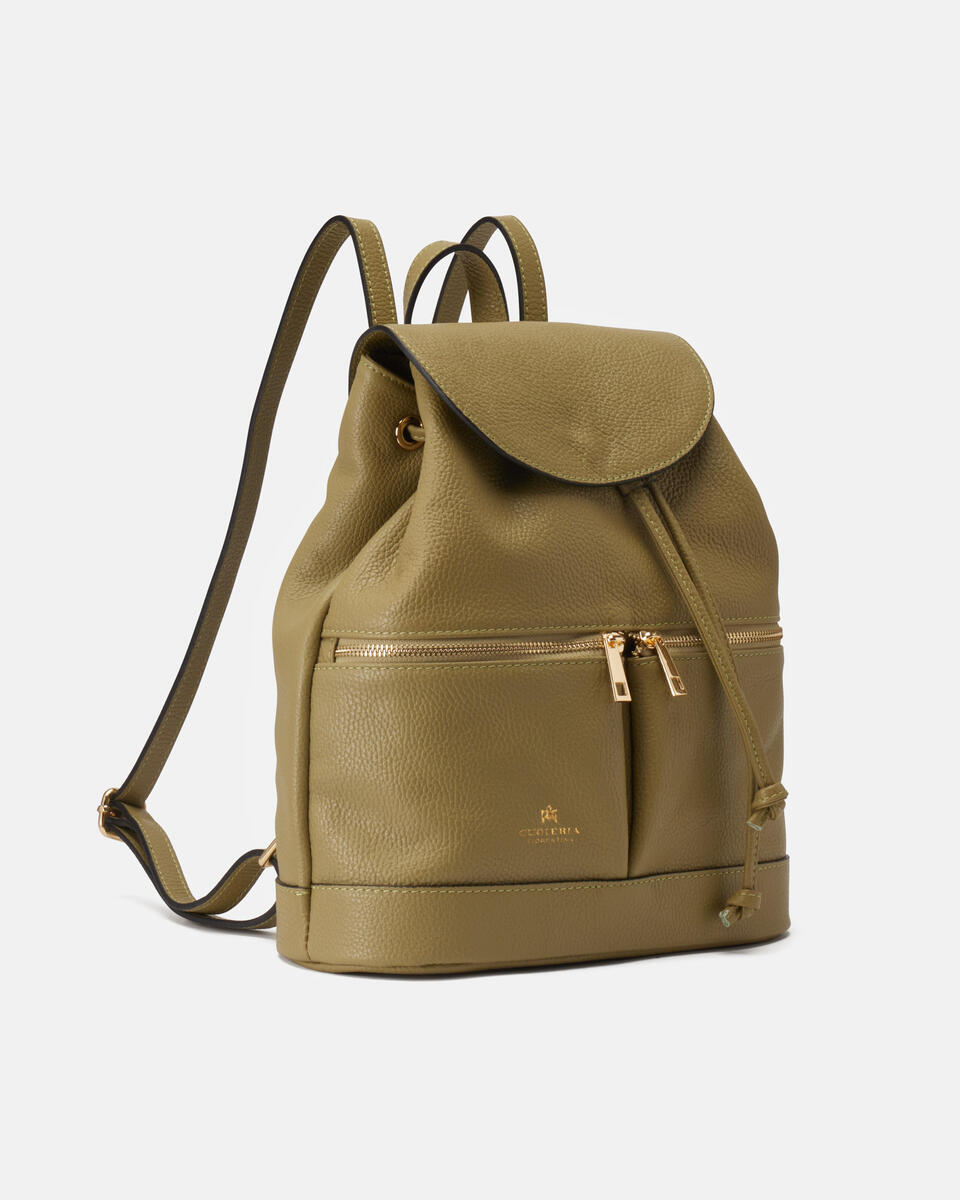 Backpack Olive  - Bags - Special Price - Cuoieria Fiorentina